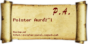 Polster Aurél névjegykártya